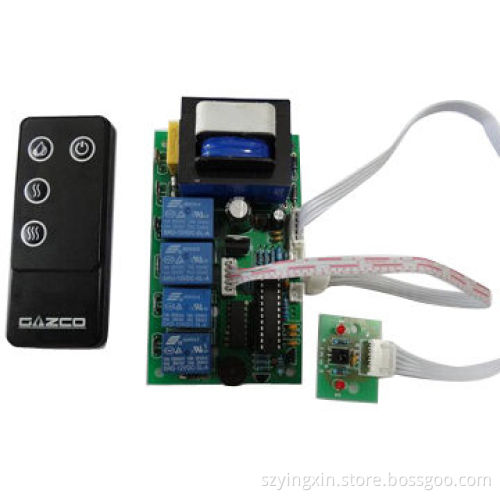 Fireplace control board kit with 1mm PCB thickness